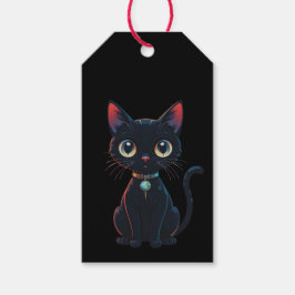 Little Spooky Black Cat Presentetikett