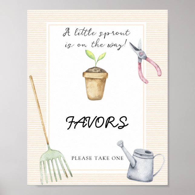 Little Sprout Baby-dusch Favors Poster (Framsidan)