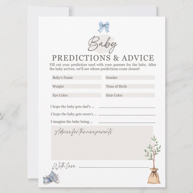 Little Sprout Baby Shower Game Julkort (Framsida)