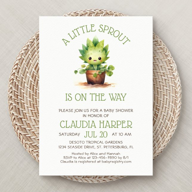 Little Sprout Baby Shower Inbjudningar (Skapare uppladdad)