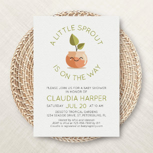 Little Sprout Baby Shower Inbjudningar