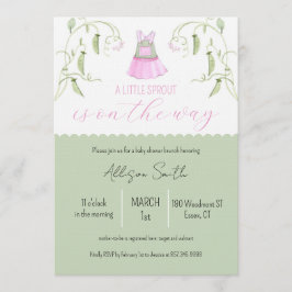 Little Sprout Baby Shower Invitation Inbjudningar