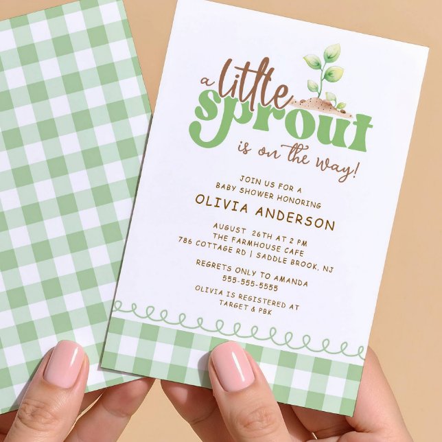 Little Sprout Baby Shower Invitation Inbjudningar (Skapare uppladdad)