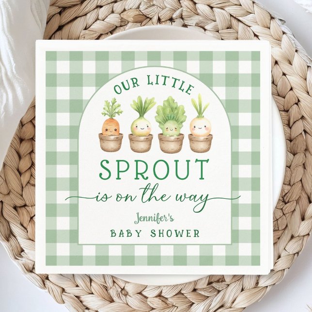 Little Sprout Baby Shower Paper Napkin Pappersservett (Skapare uppladdad)