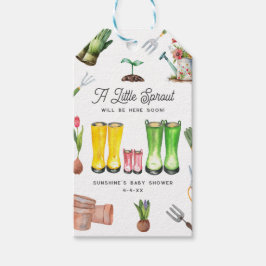 Little Sprout  Baby Shower Rosa Boots Presentetikett