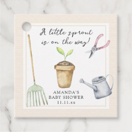 Little sprout babydusch gåvor etiketter