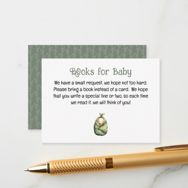 Little Sprout Books for Baby Horizontal Card Tilläggskort (Fram/Back In Situ)