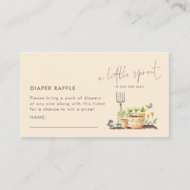 Little Sprout Diaper Raffle Baby Shower Enclo Tilläggskort