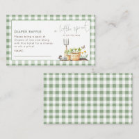 Little Sprout Diaper Raffle Gingham Baby Shower