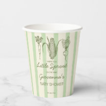 Little sprout farmers market baby shower monogram 