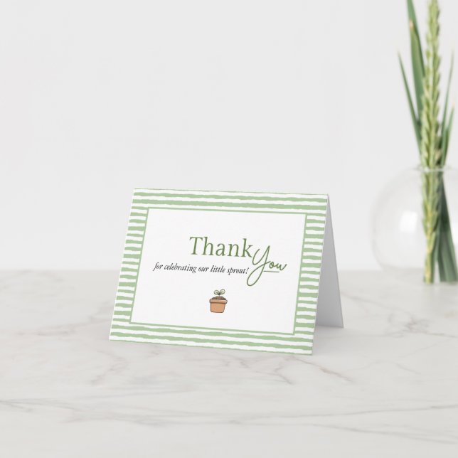 Little Sprout Folded Thank You Card Tack Kort (Framsida)