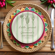 Little sprout is on the way stripped Baby Shower