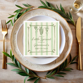 Little sprout is on the way stripped Baby Shower Pappersservett