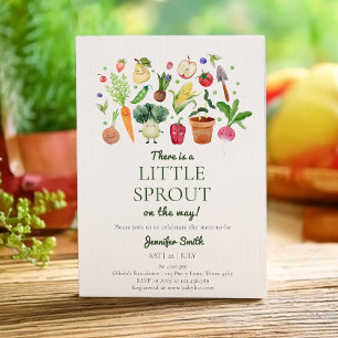Little Sprout Locally Grown Farmers Baby Shower Inbjudningar