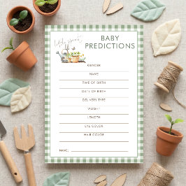 Little Sprout Predictions Game Bebis Shower Kort