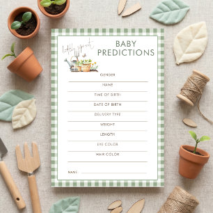 Little Sprout Predictions Game Bebis Shower Kort