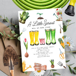 Little Sprout Rosa Rain Boots Flower  Inbjudningar