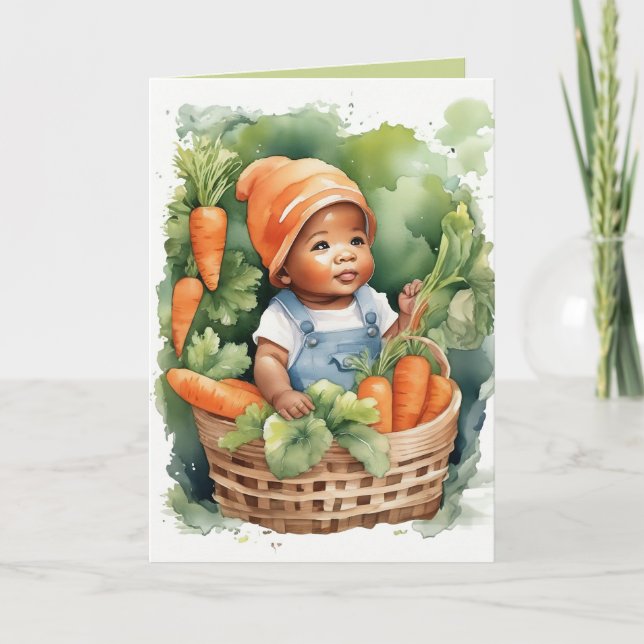 Little Sprout's First Year- Birthday Investigation Helgkort (Framsida)