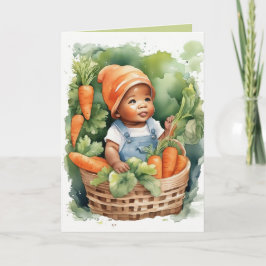 Little Sprout's First Year- Birthday Investigation Helgkort