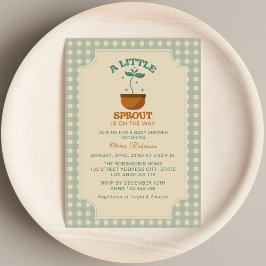 Little Sprouts Garden Party Baby Shower Inbjudningar