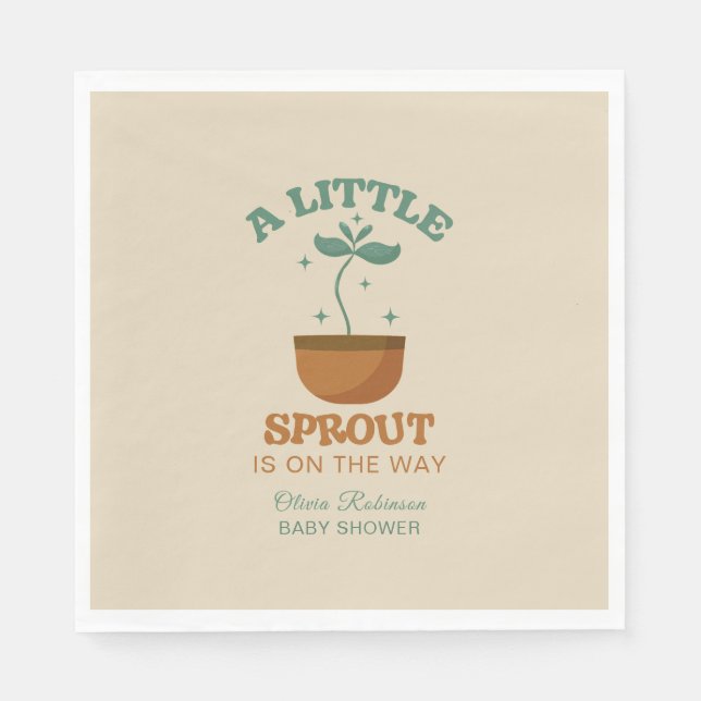 Little Sprouts Garden Party Baby Shower Pappersservett (Framsidan)