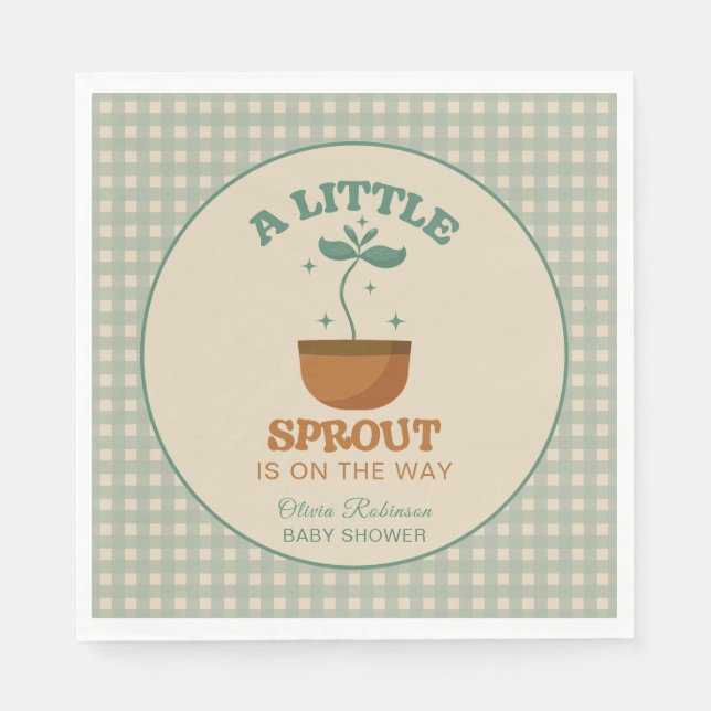 Little Sprouts Garden Party Baby Shower Pappersservett (Framsidan)