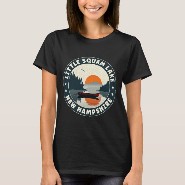 Little Squam Lake New Hampshire Sunset T Shirt  (Framsida)