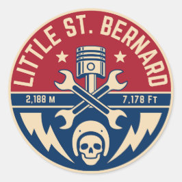Little St Bernard Pass fransk italien Alpine motob Runt Klistermärke