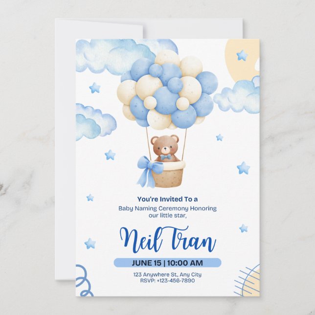Little Star Baby Shower Invitation Design Inbjudningar (Framsida)