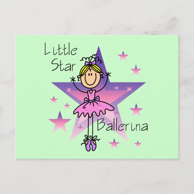 Little Star Ballerina - Blond Hair Vykort (Framsida)