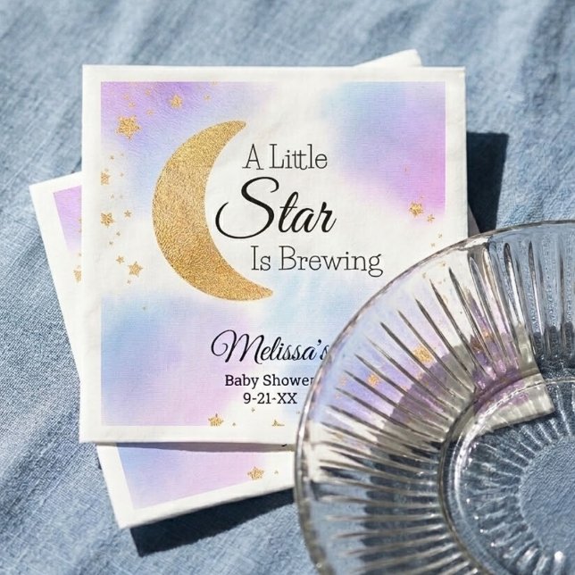Little Star Brewing Dreamy Baby Shower Pappersservett (Little Star Brewing Dreamy Baby Shower Napkins)