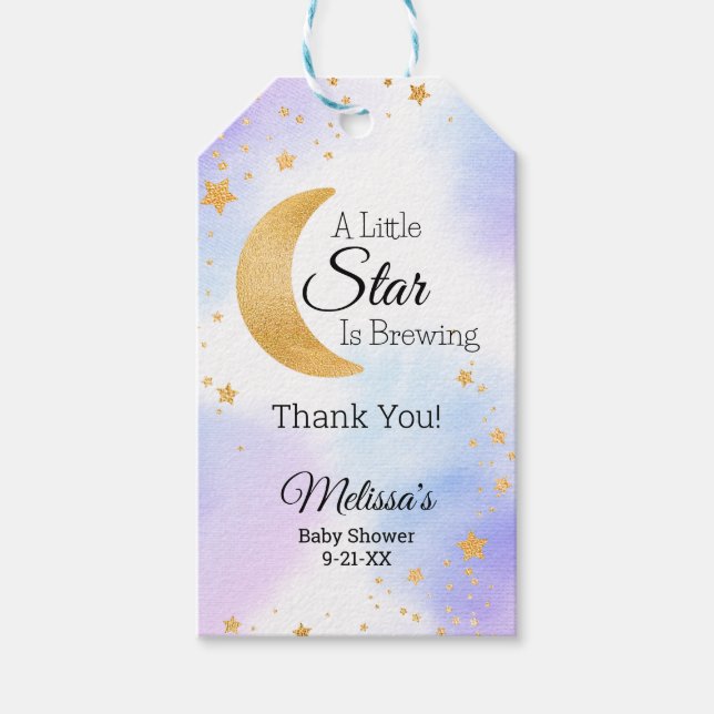 Little Star Brewing Tacksamhets Babyfirande Presentetikett (Framsidan)