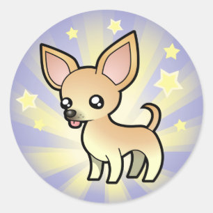 Little Star Chihuahua (mjuk jacka) Runt Klistermärke
