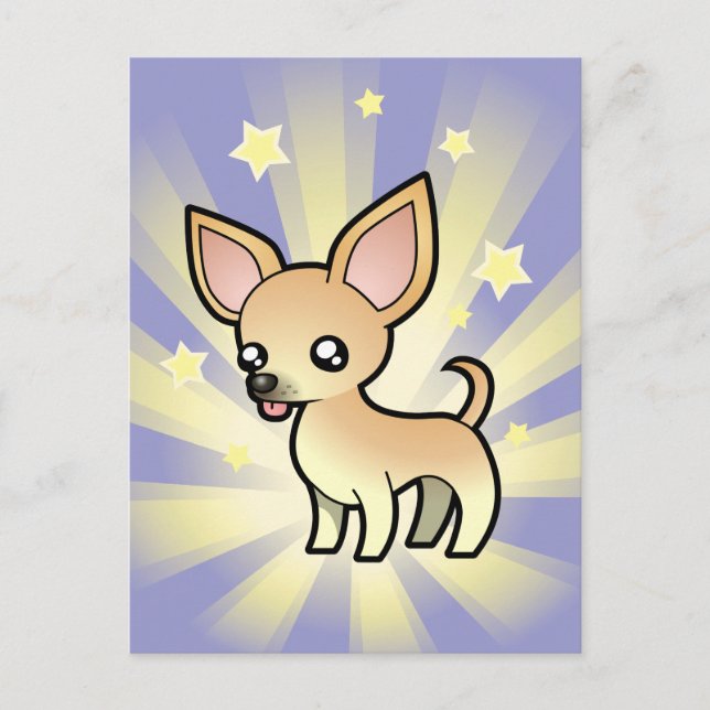 Little Star Chihuahua (mjuk jacka) Vykort (Framsida)