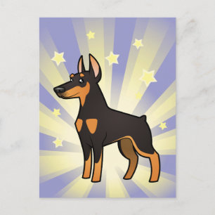 Little Star Doberman Pinscher (öron) Vykort