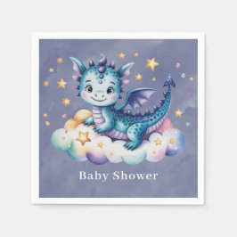 Little Star Dragon Boy Baby Shower Pappersservett
