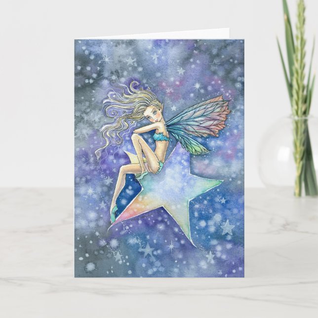 Little Star Fairy Blank Card by Molly by Harrison Kort (Framsida)