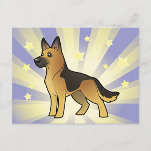 Little Star German Shepherd Vykort