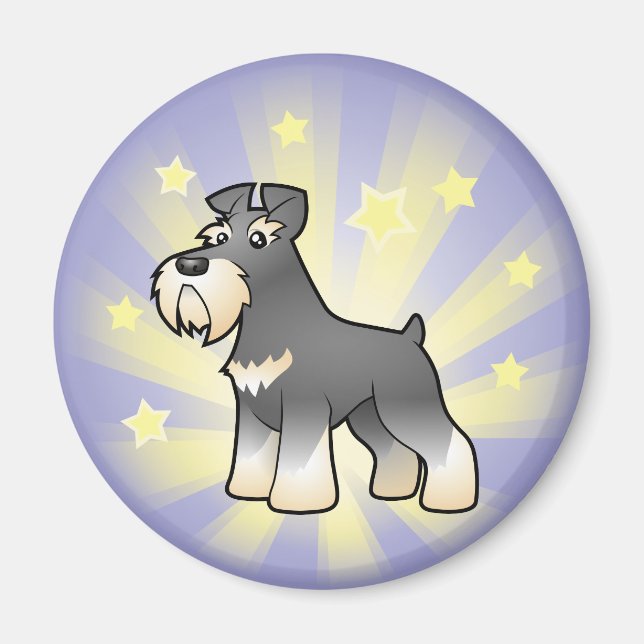 Little Star Giant/Standard/Miniature Schnauzer Magnet (Framsidan)