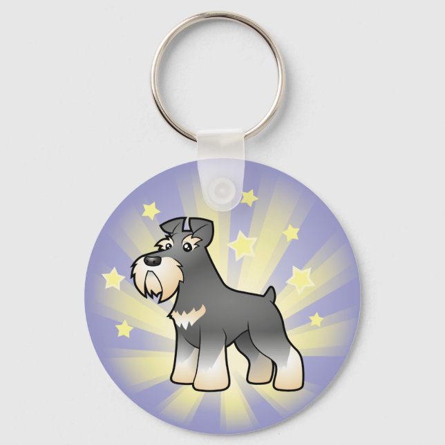Little Star Giant/Standard/Miniature Schnauzer Nyckelring (Framsida)