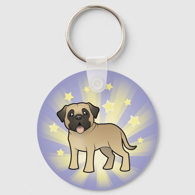 Little Star Mastiff / Bullmastiff Nyckelring (Framsida)