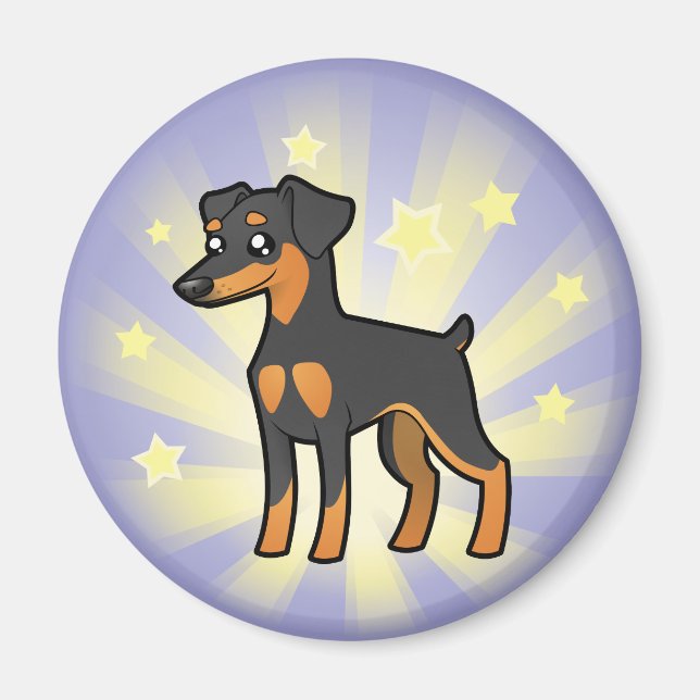 Little Star Miniature Pinscher /Manchester Terrier Magnet (Framsidan)