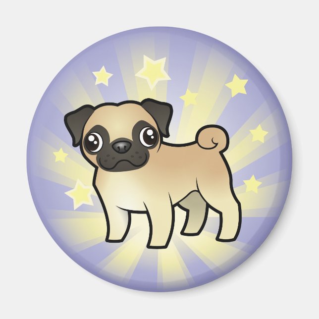 Little Star Pug Magnet (Framsidan)