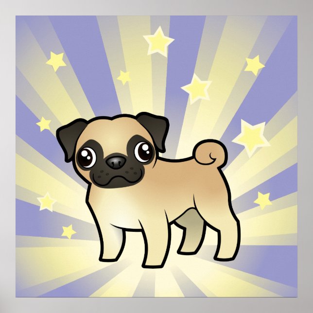 Little Star Pug Poster (Framsidan)