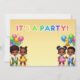 Little Stars First Birthday Bash Inbjudningar