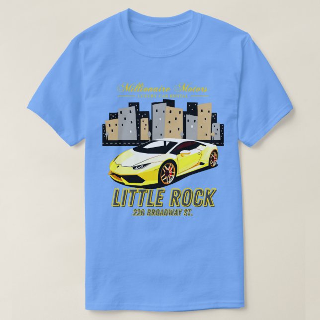 LITTLE STEN AR MILLIONAIRE MOTORS LUXURY RENTAL T SHIRT (Design framsida)