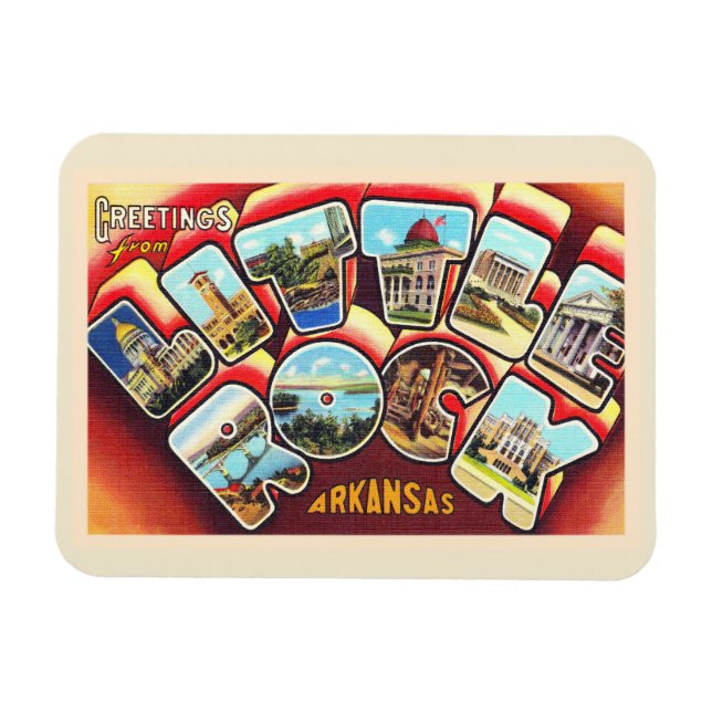 Little Sten Arkansas AR Large Brev Postcard CT01 Magnet (Horisontell)