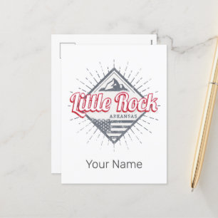 Little Sten Arkansas City United Stater USA Design Helg Vykort