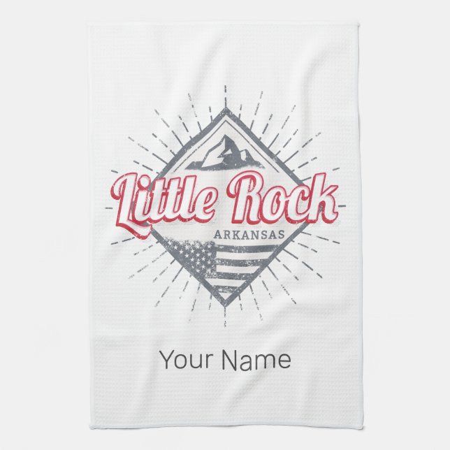 Little Sten Arkansas City United Stater USA Design Kökshandduk (Vertikal)