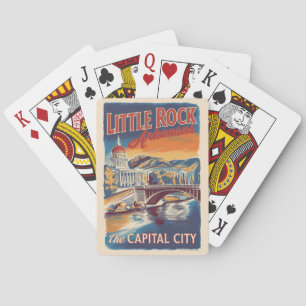 Little Sten Arkansas Painterly Travel Art Vintage Casinokort